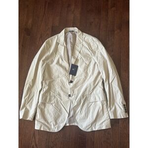NWT Gant Garment Dyed Beige Weekender Fit Mens 38 Cotton Blazer Sportcoat